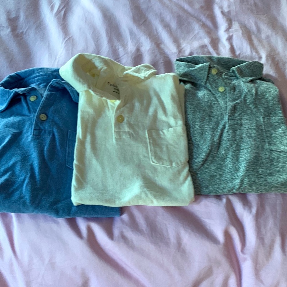 Boys size 12 slub cotton polo shirt, lot of 3